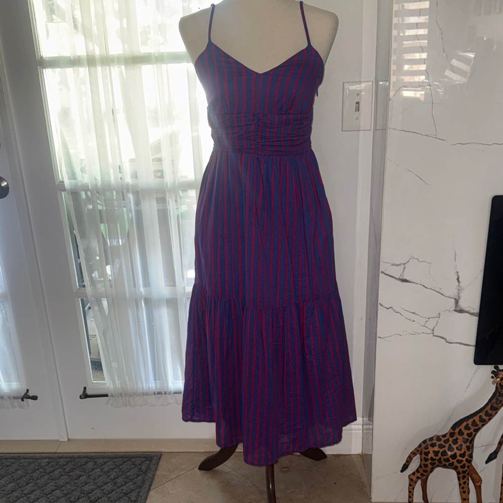 Banana Republic Purple and Blue Midi Dress